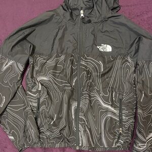 The North Face Black and Gray Patterned Jacket